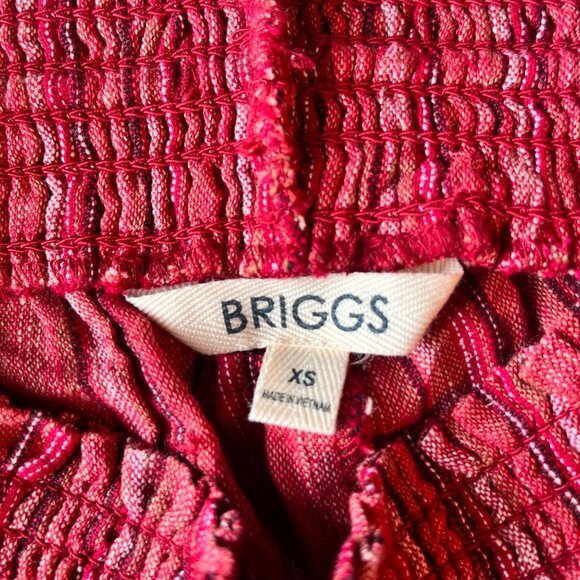 Briggs Red Striped Women's Elastic‎ Waist with Pockets Shorts Size XS - Picture 5 of 5